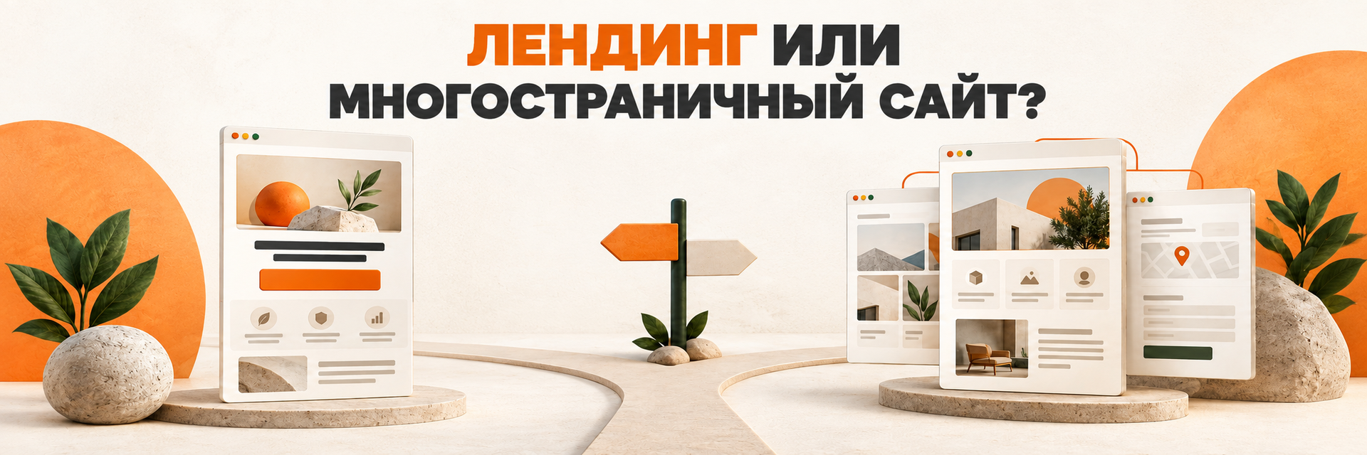 Лендинг или многостраничный сайт: что выбрать бизнесу